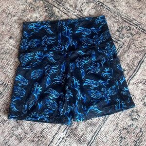 Constantly Varied Gear Blue pattern bike compression workout Shorts small
